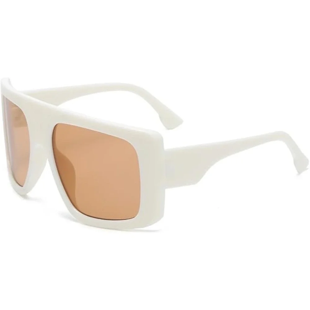 Celebrity Betty  Sunglasses Women White Frame Amber Lens Fashion Shades‎ Lentes